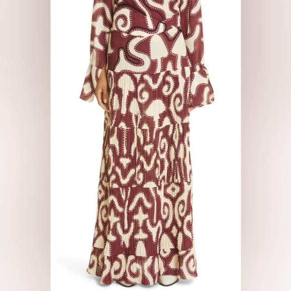 NWT Johanna Ortiz Promising Peace Fungae print maxi skirt - Picture 1 of 1